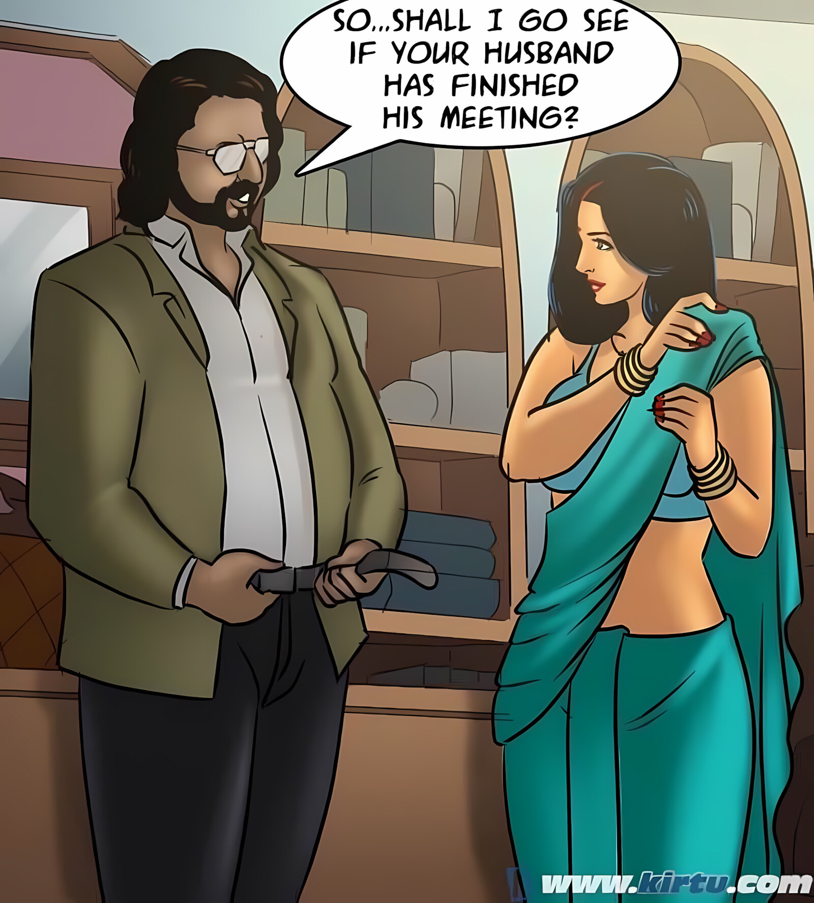 Savita Bhabhi 71-80 [Kirtu], Savita Bhabhi 77 - Working Overtime, page 149 of 151