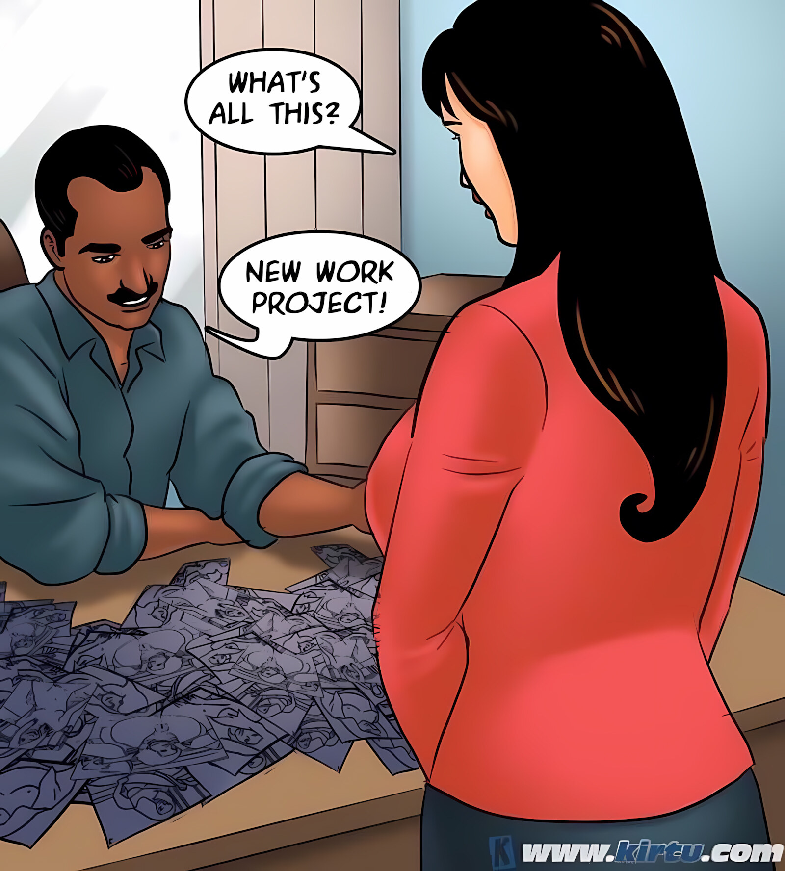Savita Bhabhi 71-80 [Kirtu], Savita Bhabhi 77 - Working Overtime, page 39 of 151