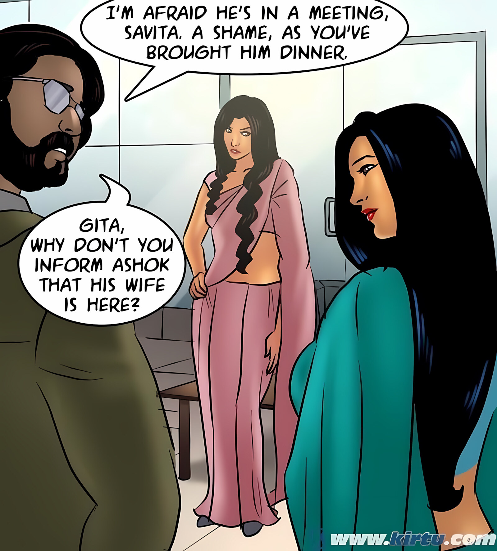 Savita Bhabhi 71-80 [Kirtu], Savita Bhabhi 77 - Working Overtime, page 59 of 151