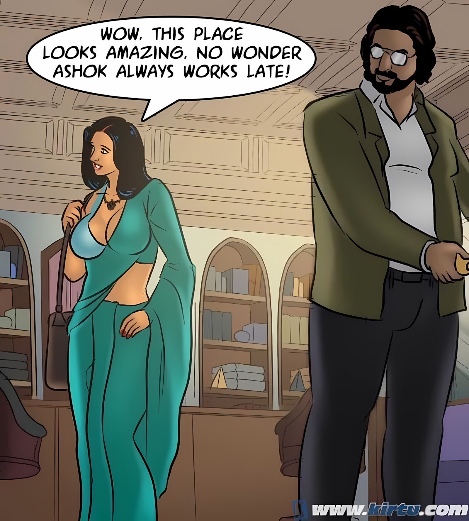 Savita Bhabhi 71-80 [Kirtu], Savita Bhabhi 77 - Working Overtime, page 62 of 151