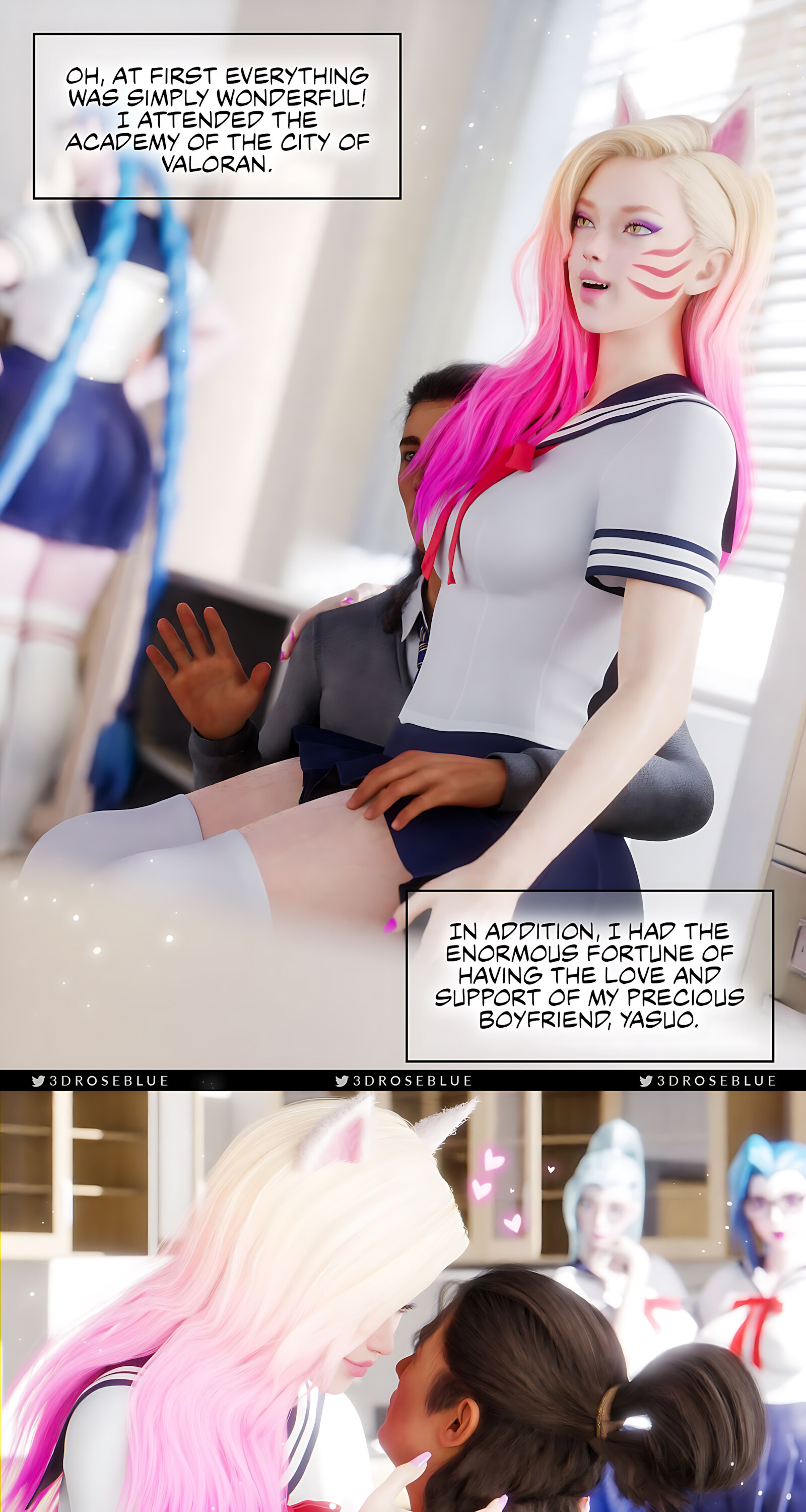 Seraphine Forbidden Love [Rose Blue 3D], Ahri Power Of Love - Chapter 3, page 3 of 65