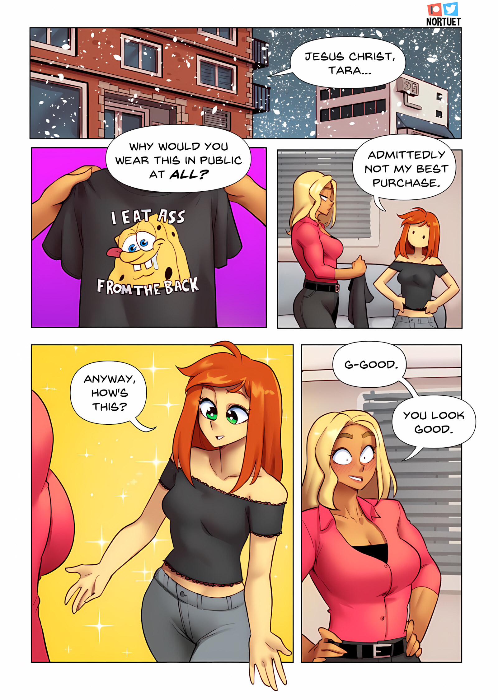 Tara & Beverly – 4koma [Nortuet], Tara & Beverly – 4koma, page 37 of 111