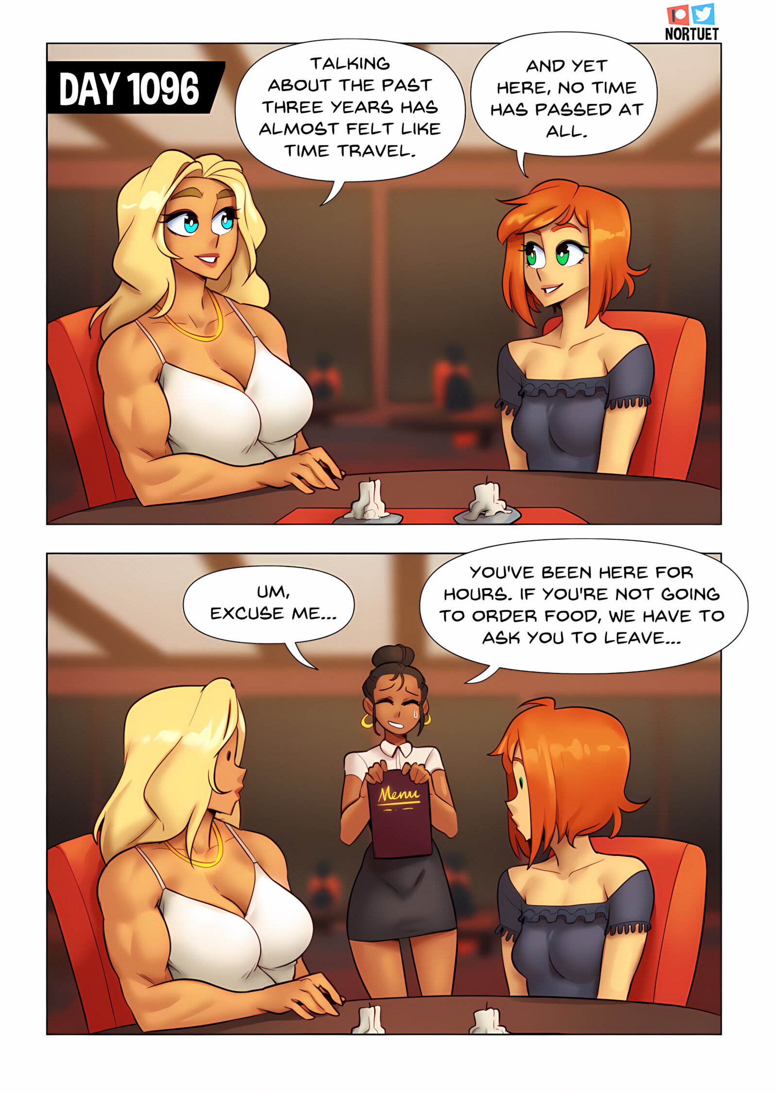 Tara & Beverly – 4koma [Nortuet], Tara & Beverly – 4koma, page 47 of 111