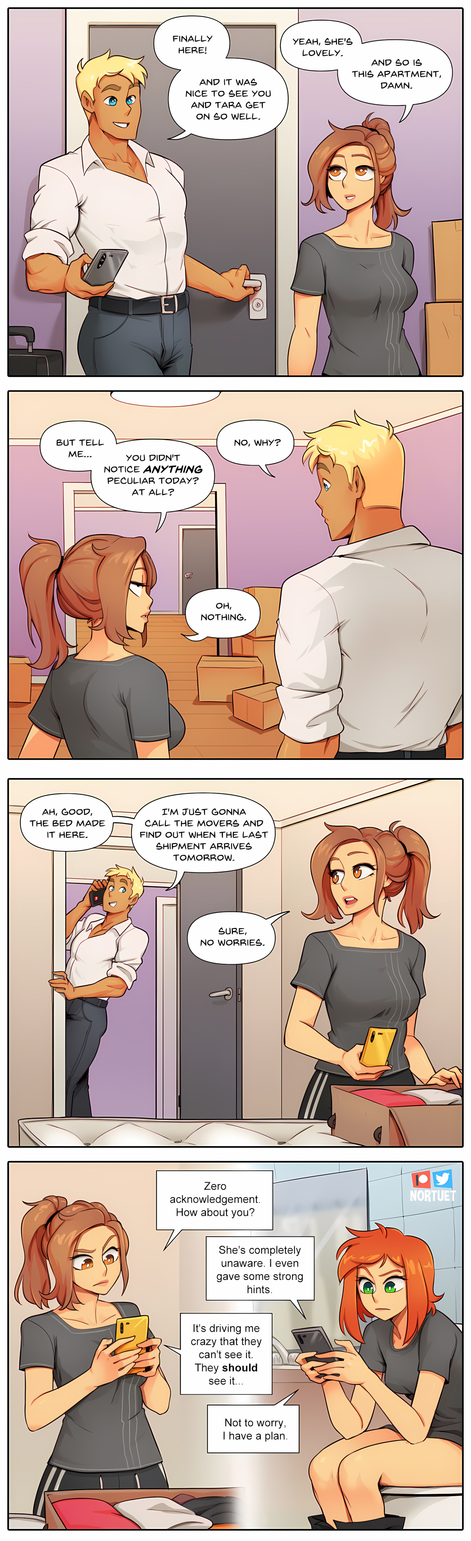 Tara & Beverly – 4koma [Nortuet], Tara & Beverly – 4koma, page 57 of 111
