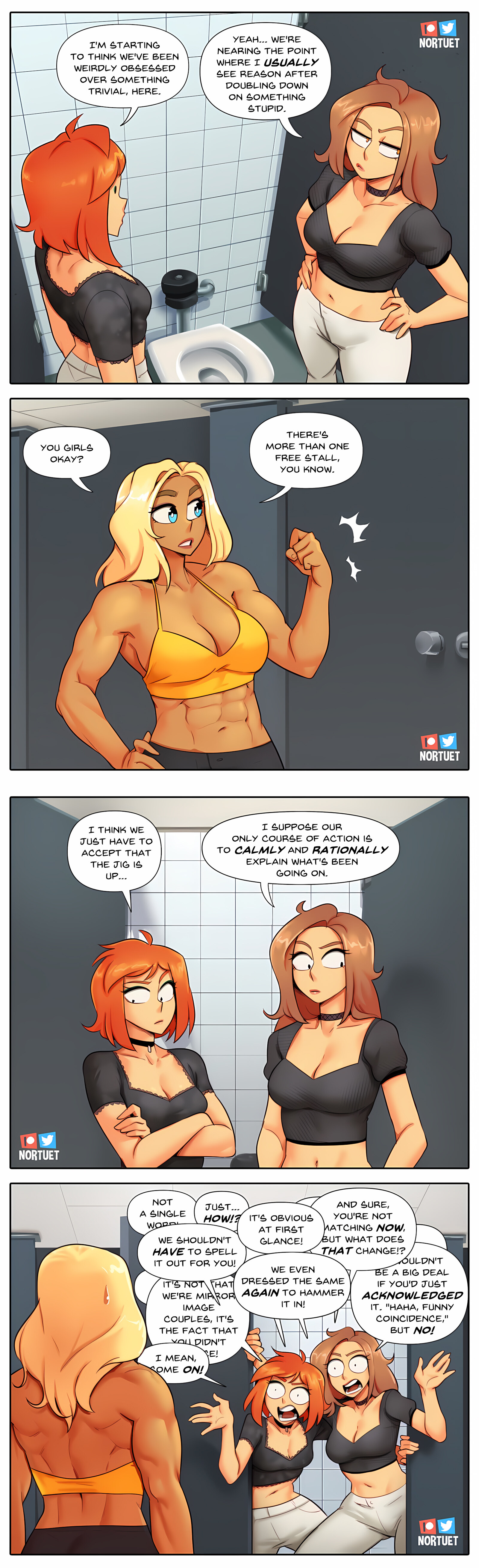 Tara & Beverly – 4koma [Nortuet], Tara & Beverly – 4koma, page 61 of 111