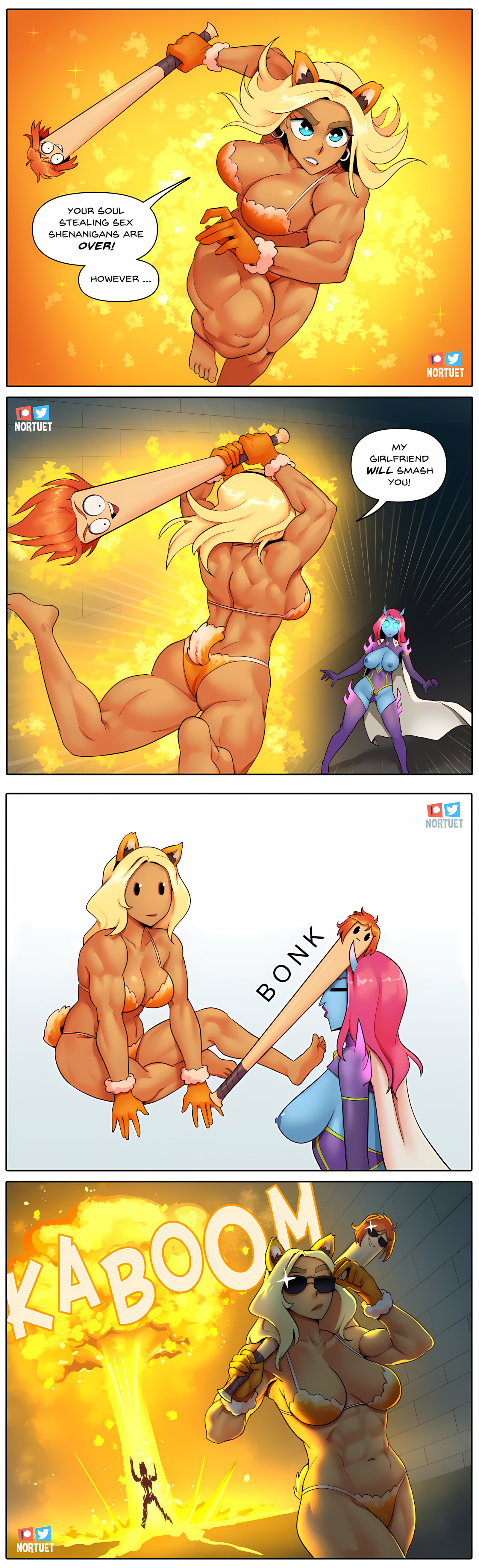 Tara & Beverly – 4koma [Nortuet], Tara & Beverly – 4koma, page 74 of 111