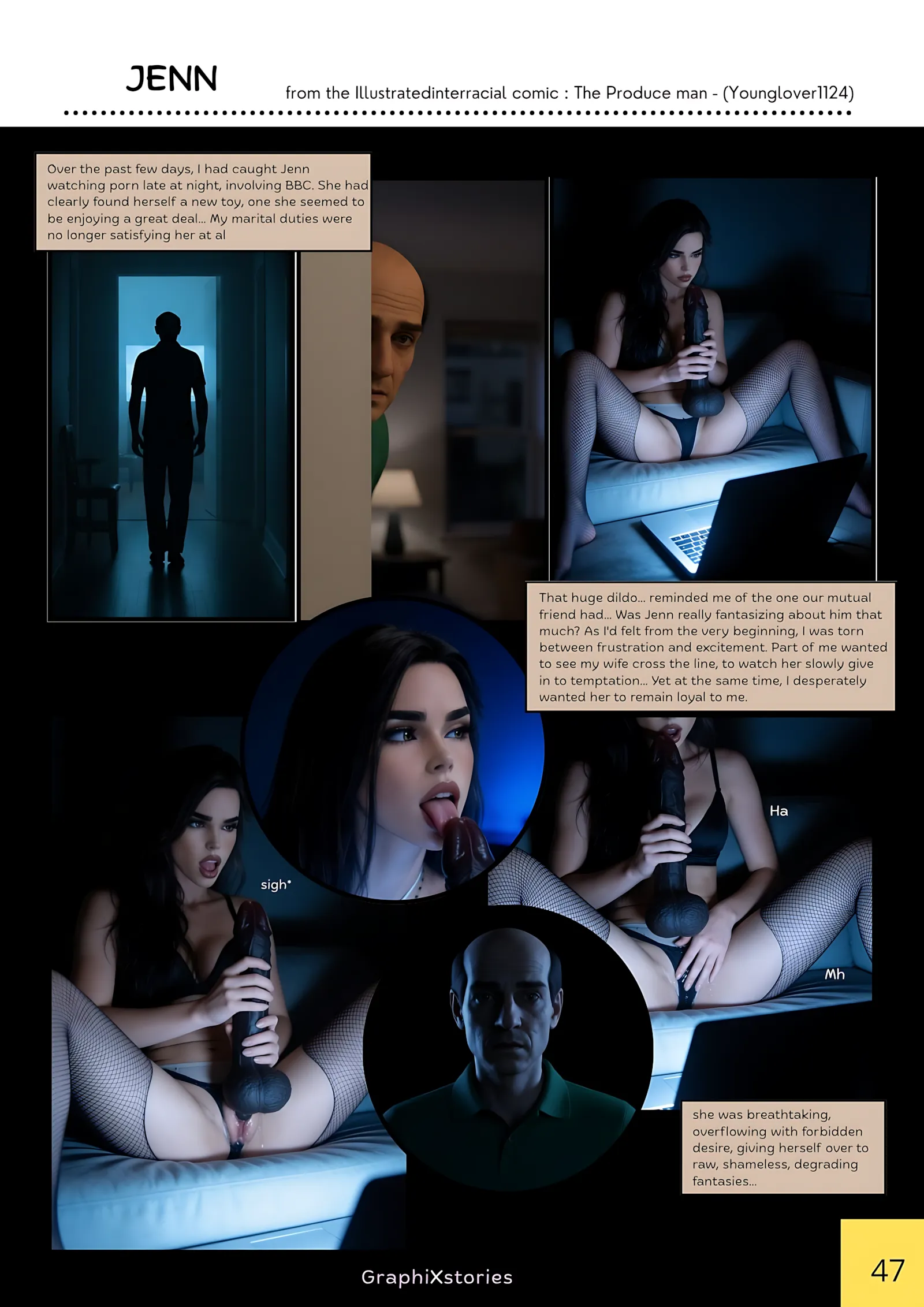 The produce Man – AI Version [GraphiXstories], 5. The produce Man - Part 5 [ illustratedinterracial AI ], page 2 of 9