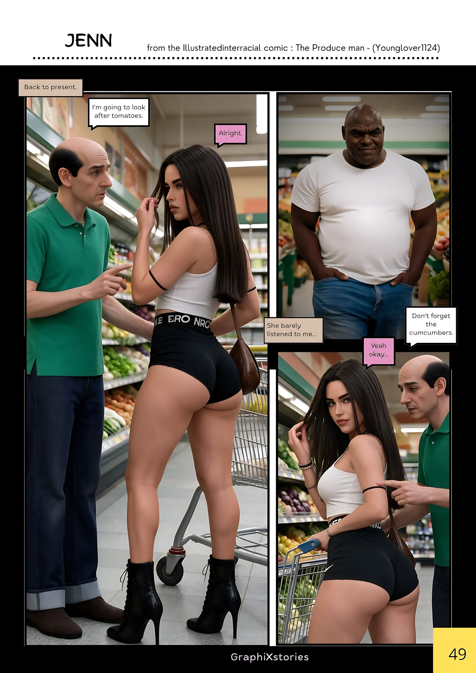 The produce Man – AI Version [GraphiXstories], 5. The produce Man - Part 5 [ illustratedinterracial AI ], page 4 of 9