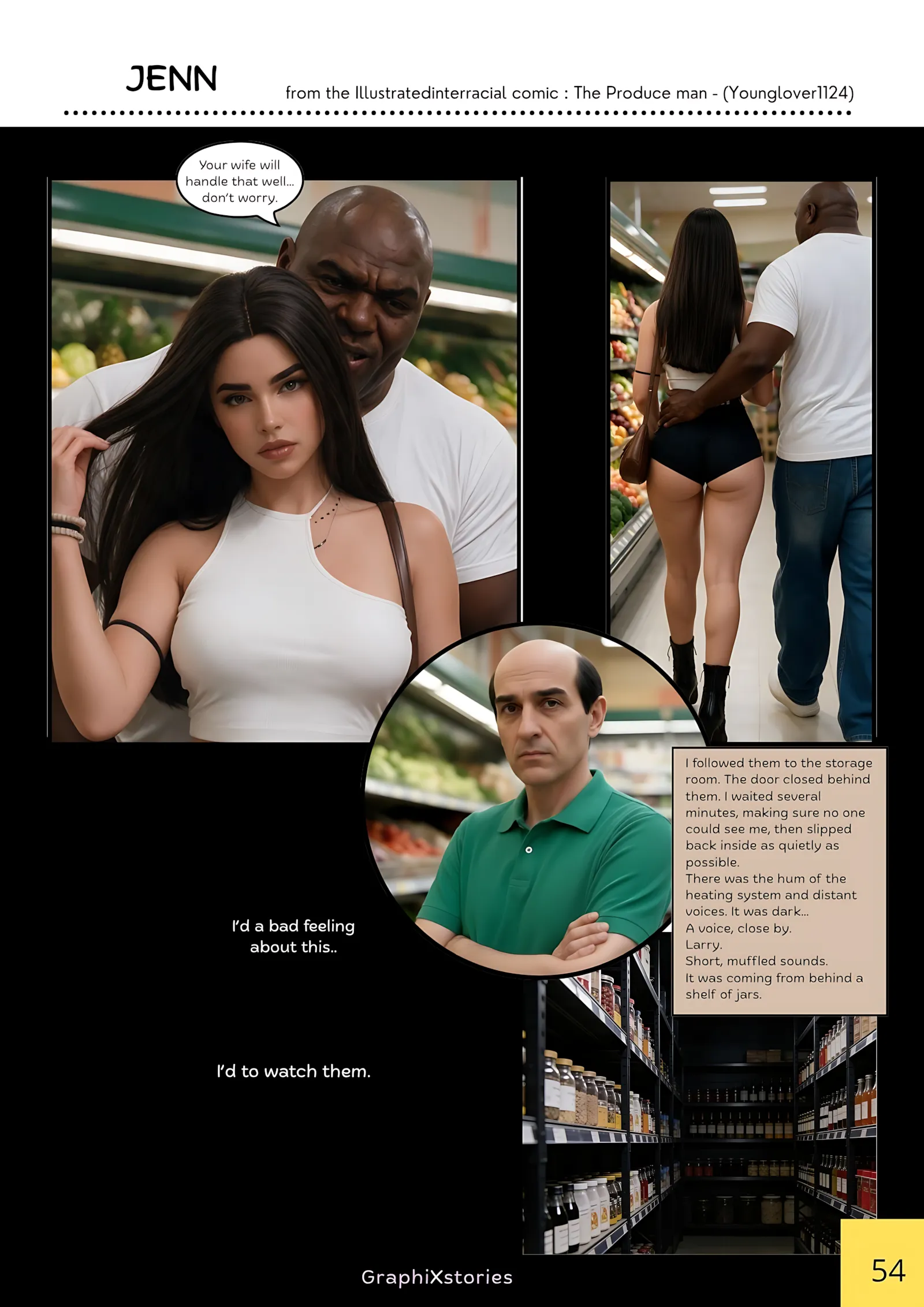The produce Man – AI Version [GraphiXstories], 5. The produce Man - Part 5 [ illustratedinterracial AI ], page 9 of 9