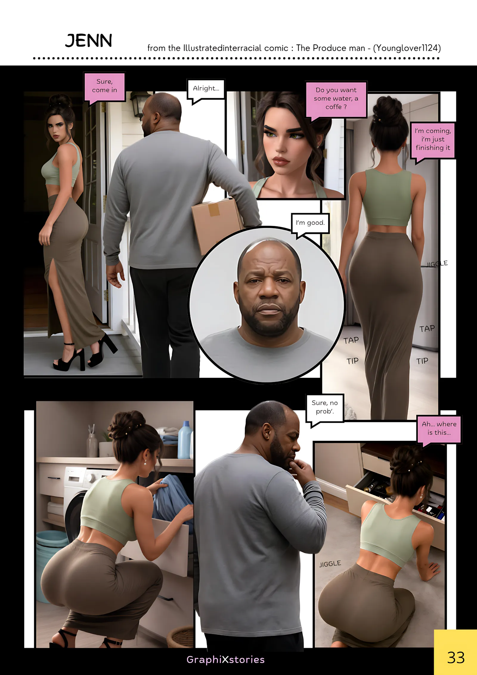 The produce Man – AI Version [GraphiXstories], 4. The produce Man - Part 4 [ illustratedinterracial AI ], page 5 of 13