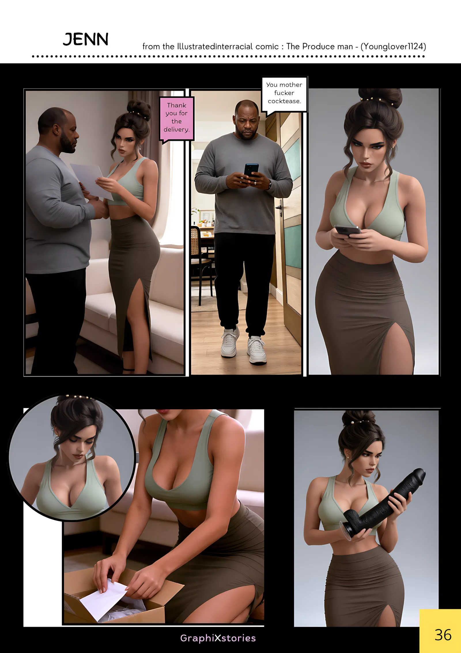 The produce Man – AI Version [GraphiXstories], 4. The produce Man - Part 4 [ illustratedinterracial AI ], page 8 of 13