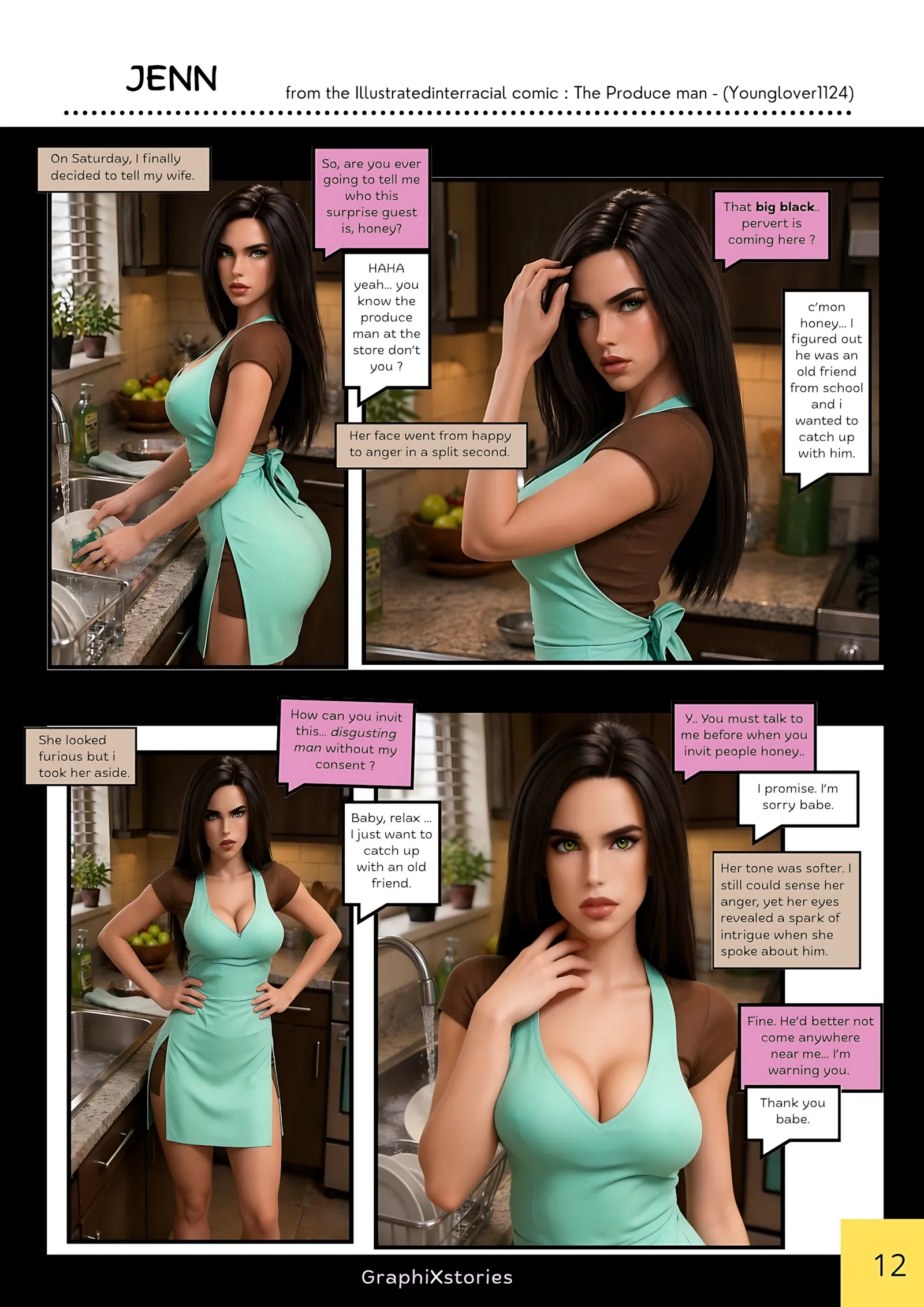 The produce Man – AI Version [GraphiXstories], 2. The produce Man - Part 2 [ illustratedinterracial AI ], page 3 of 13