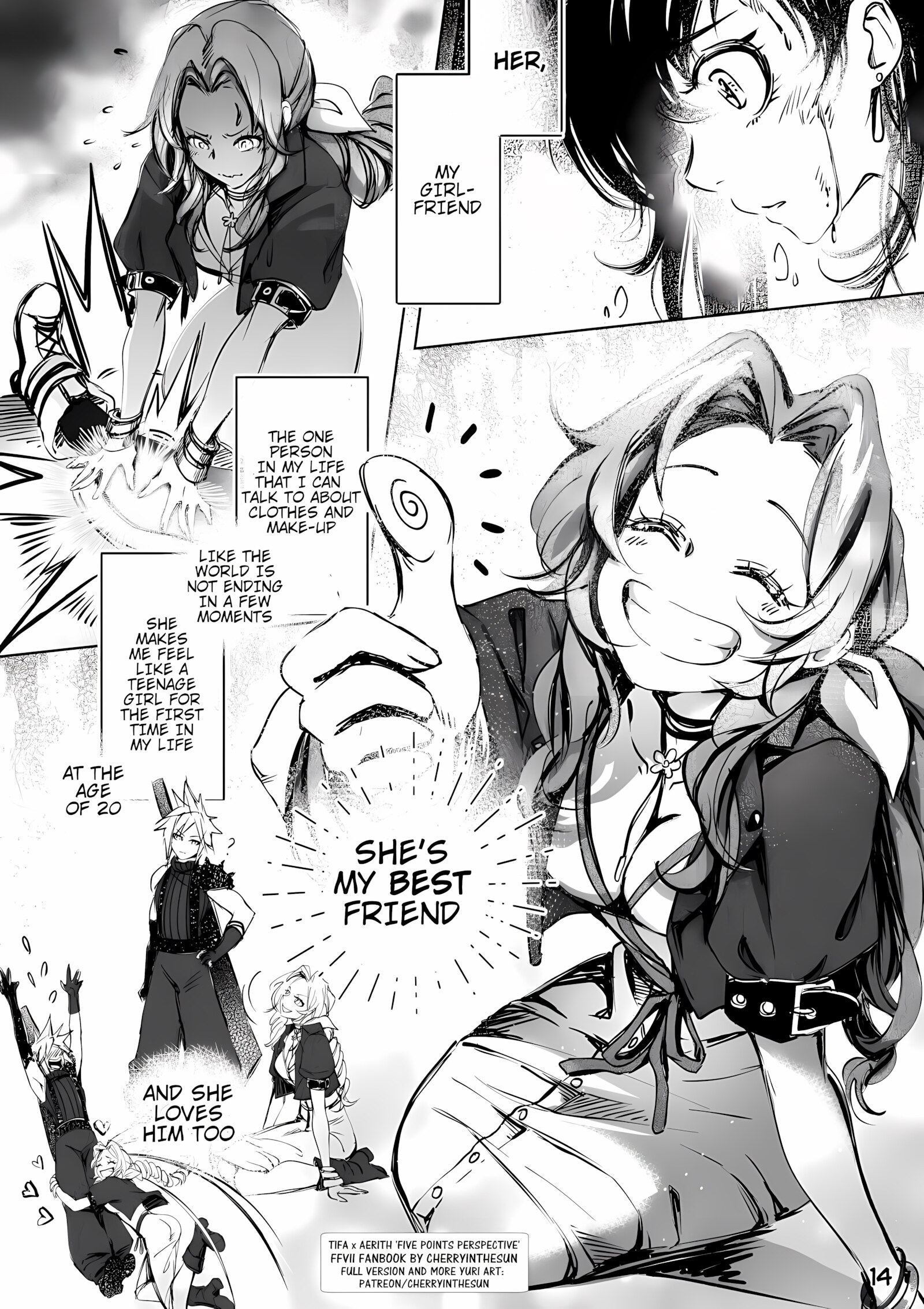 Tifa x Aerith – Five Point Perspective [CherryInTheSun], Tifa x Aerith - Five Point Perspective, page 12 of 78