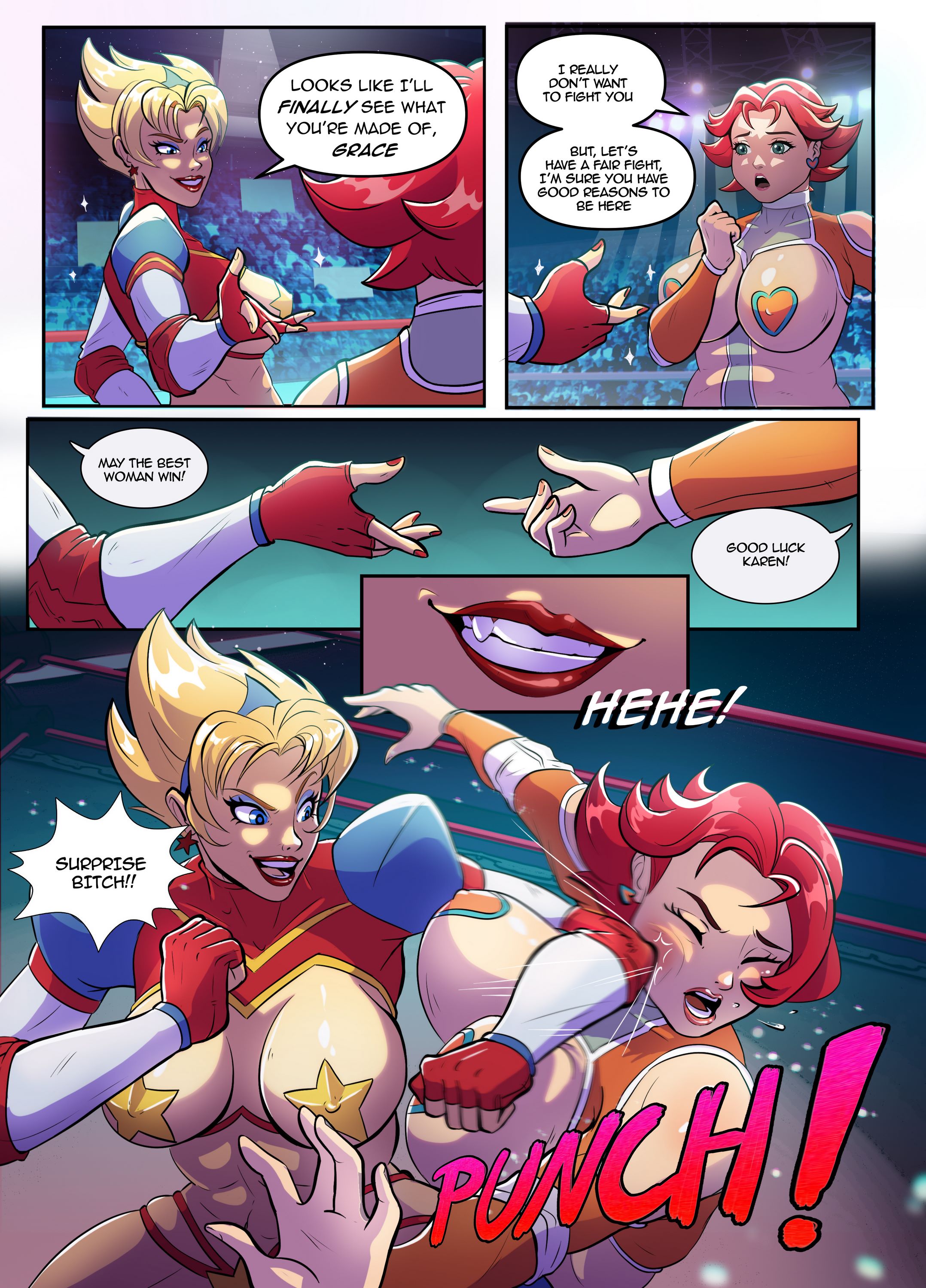 Battle Maidens Karen vs Grace [Crisisbeat], Battle Maidens Karen vs Grace, page 4 of 19