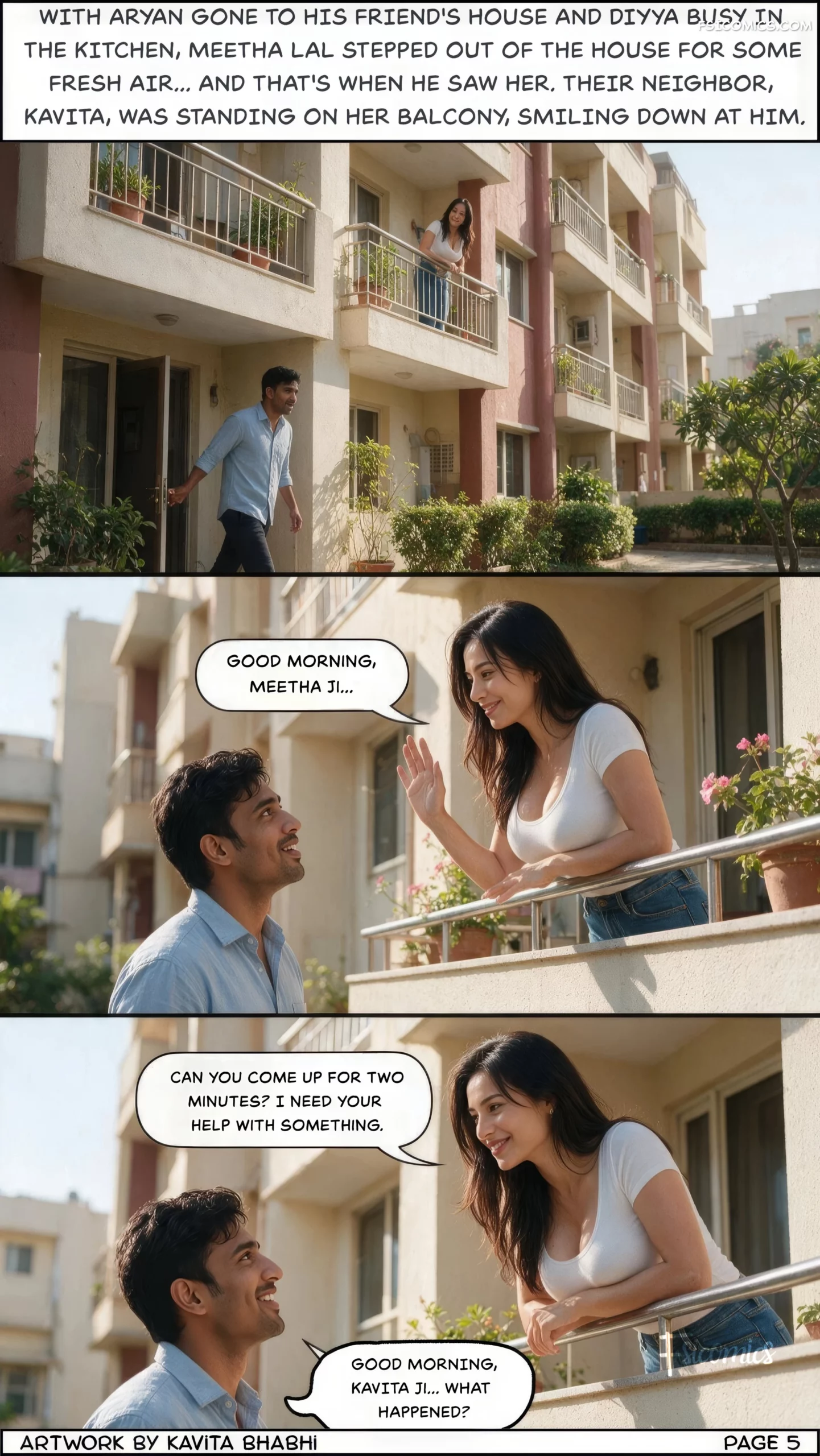 Forbidden Neighbor – Desi Desires, 1. Forbidden Neighbor - Chapter 1, page 6 of 22