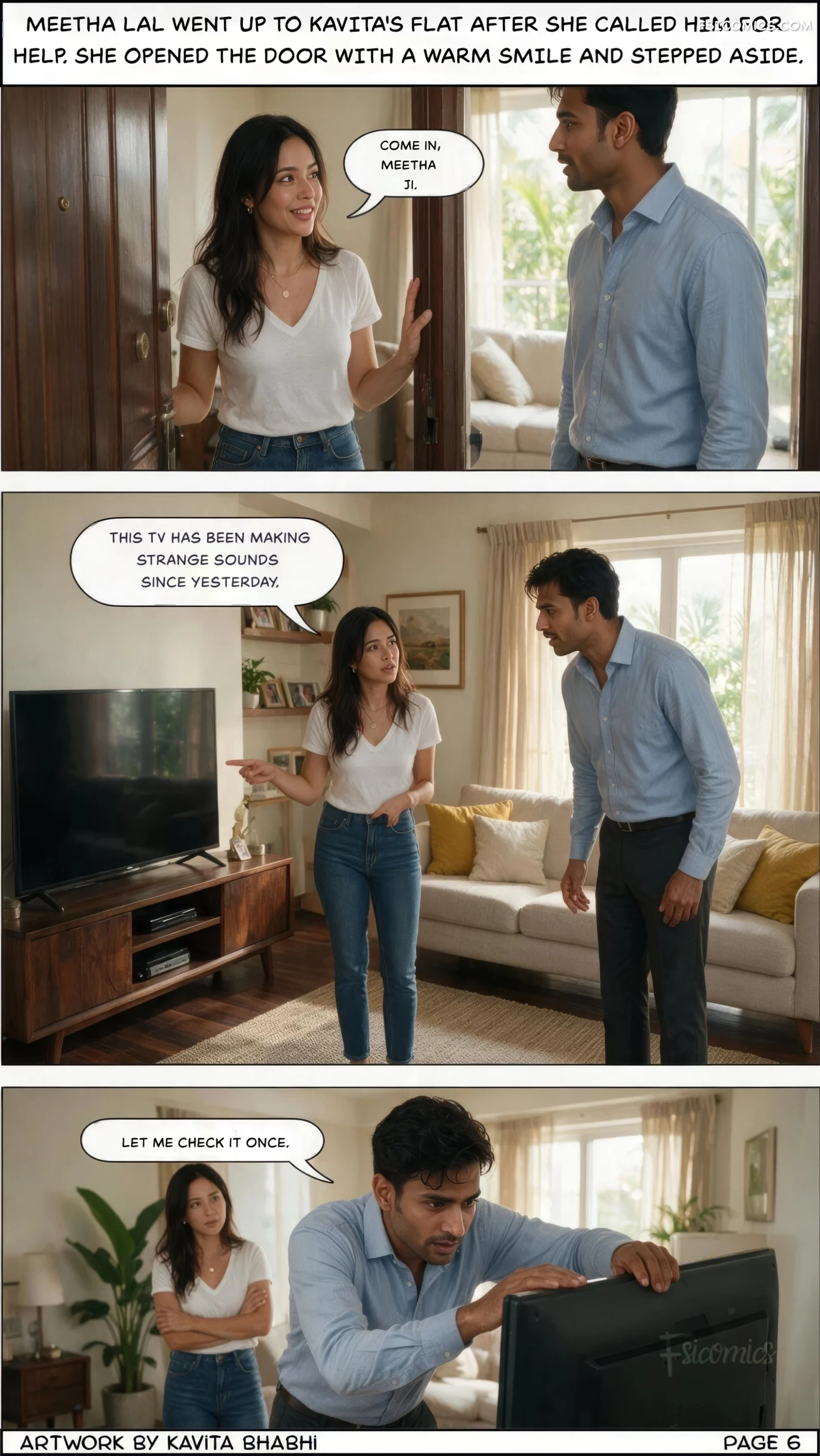 Forbidden Neighbor – Desi Desires, 1. Forbidden Neighbor - Chapter 1, page 7 of 22