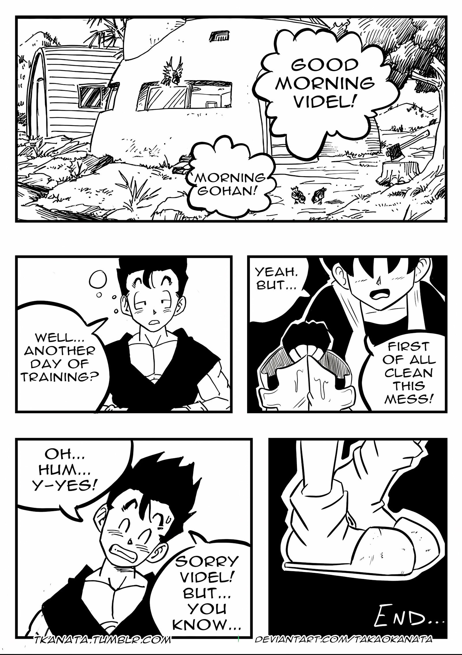 Gohan & Videl in: “Boots, Socks or Feet?” [Takao Kanata], Gohan & Videl in: "Boots, Socks or Feet?", page 17 of 18
