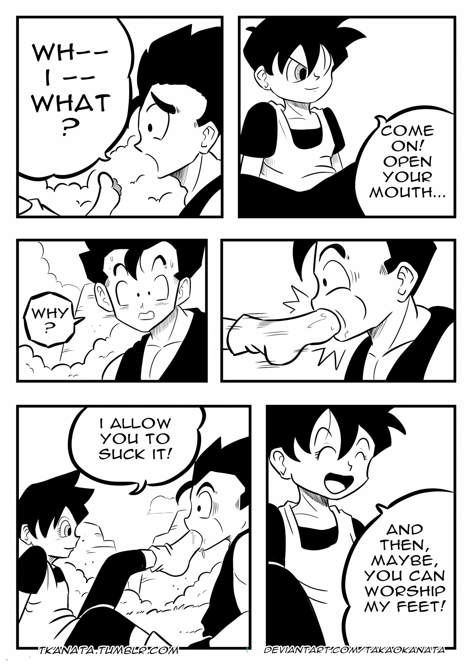 Gohan & Videl in: “Boots, Socks or Feet?” [Takao Kanata], Gohan & Videl in: "Boots, Socks or Feet?", page 7 of 18