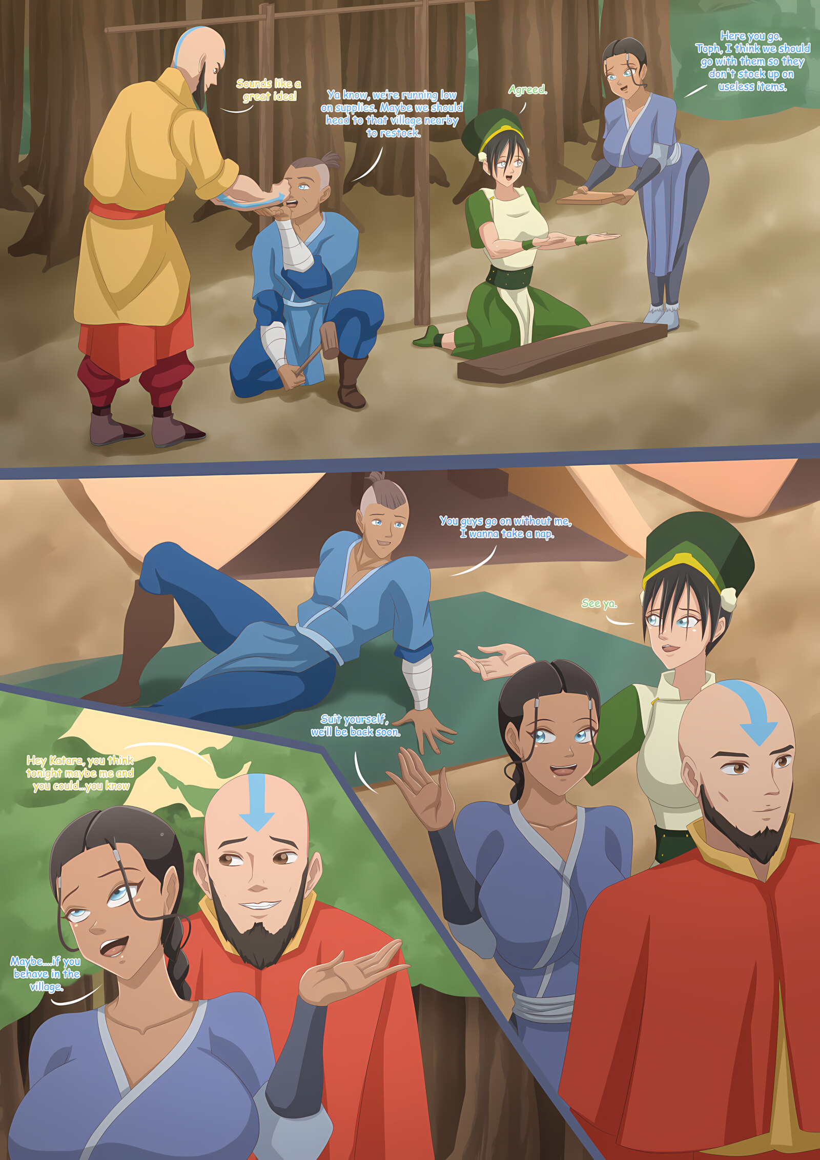 Katara’s Lust for Pleasure [Magnificent Sexy Gals], Katara's Lust for Pleasure, page 2 of 15