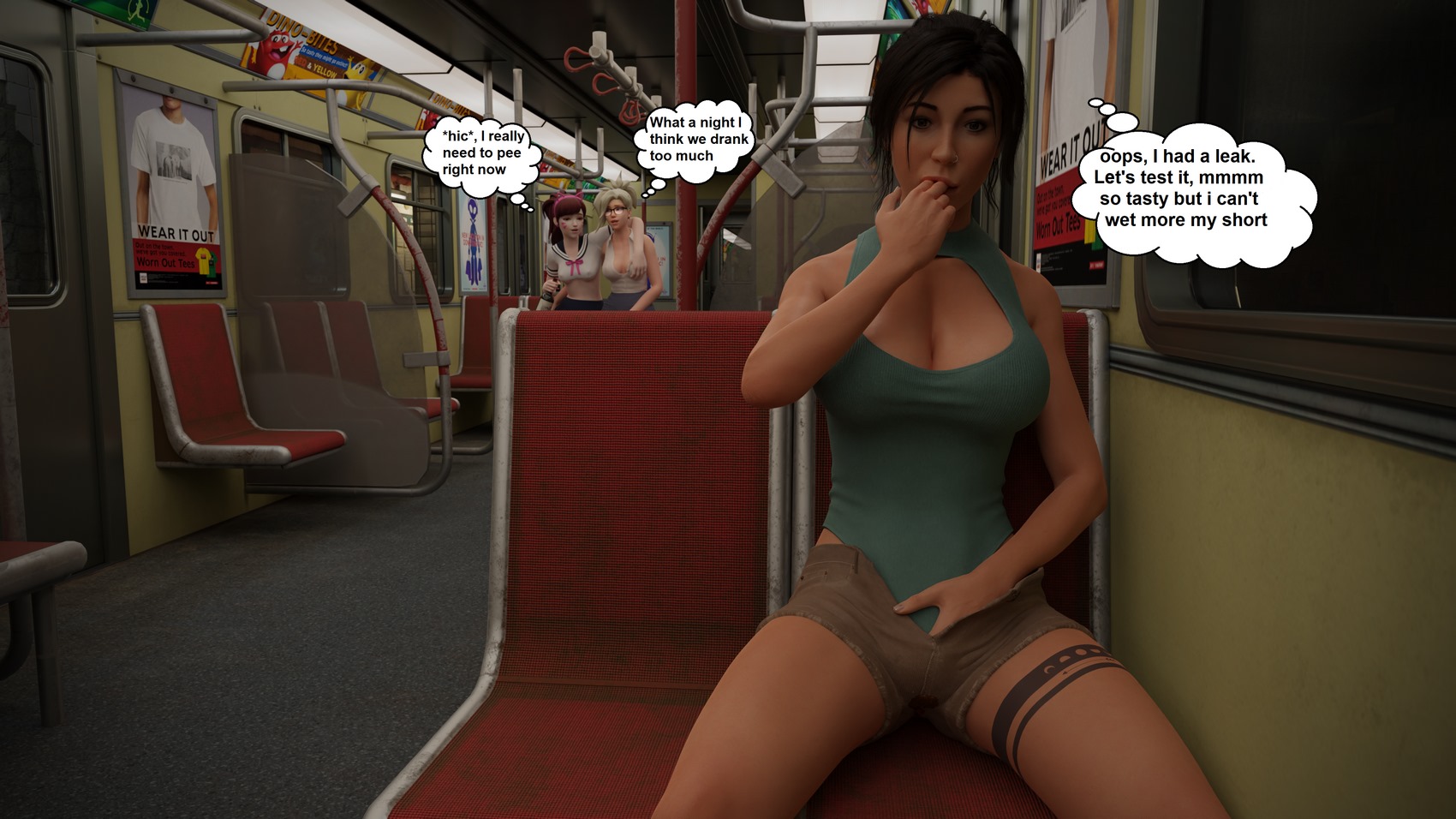 Lara was caught on a train [SmutnySize], Lara was caught on a train, page 2 of 10