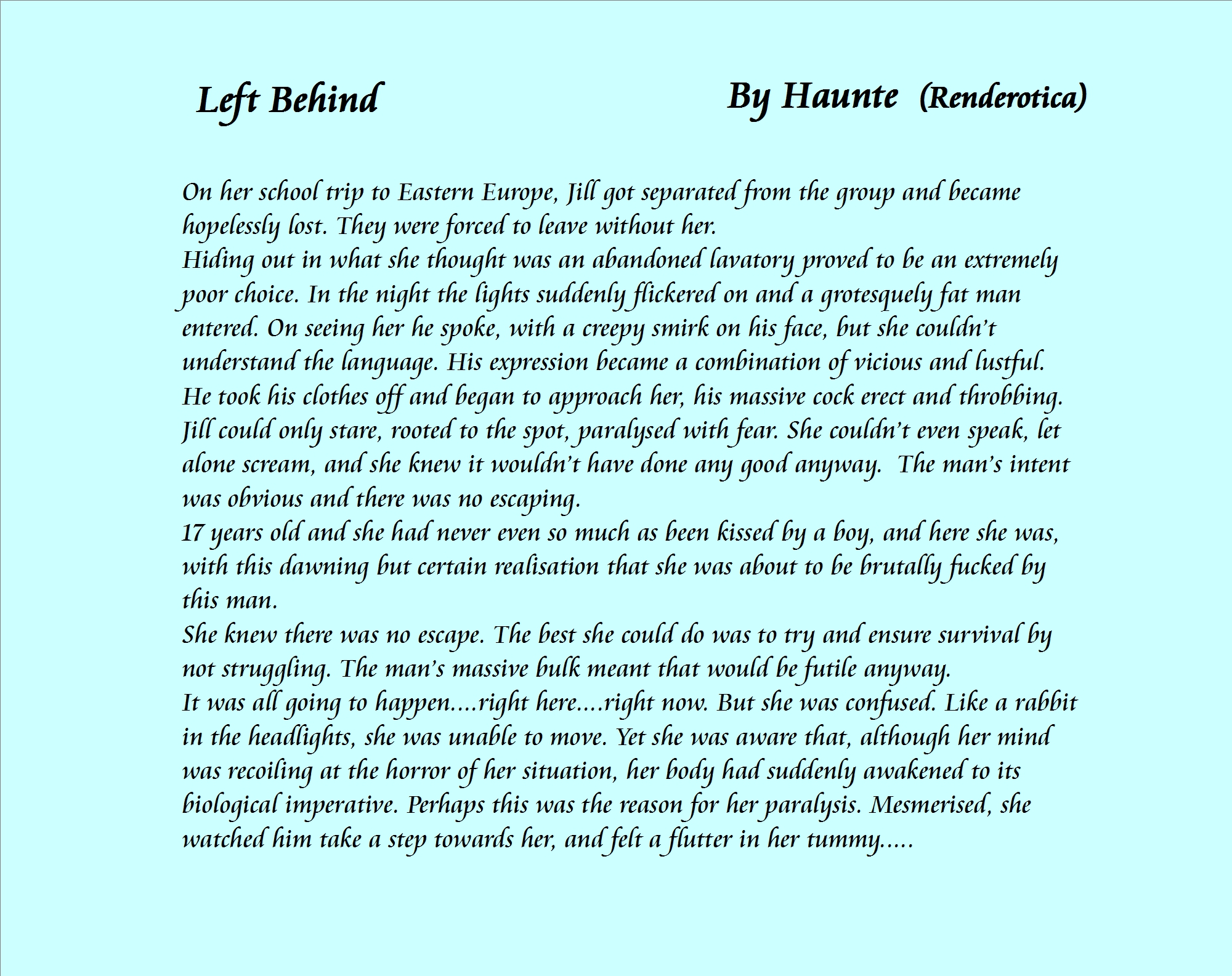 Left Behind [Haunte], Left Behind, page 1 of 23
